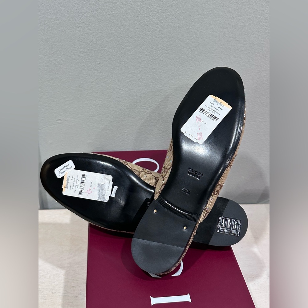 Gucci Princetown Crystal Slipper with Horsebit, Fabric - Picture 10 of 13